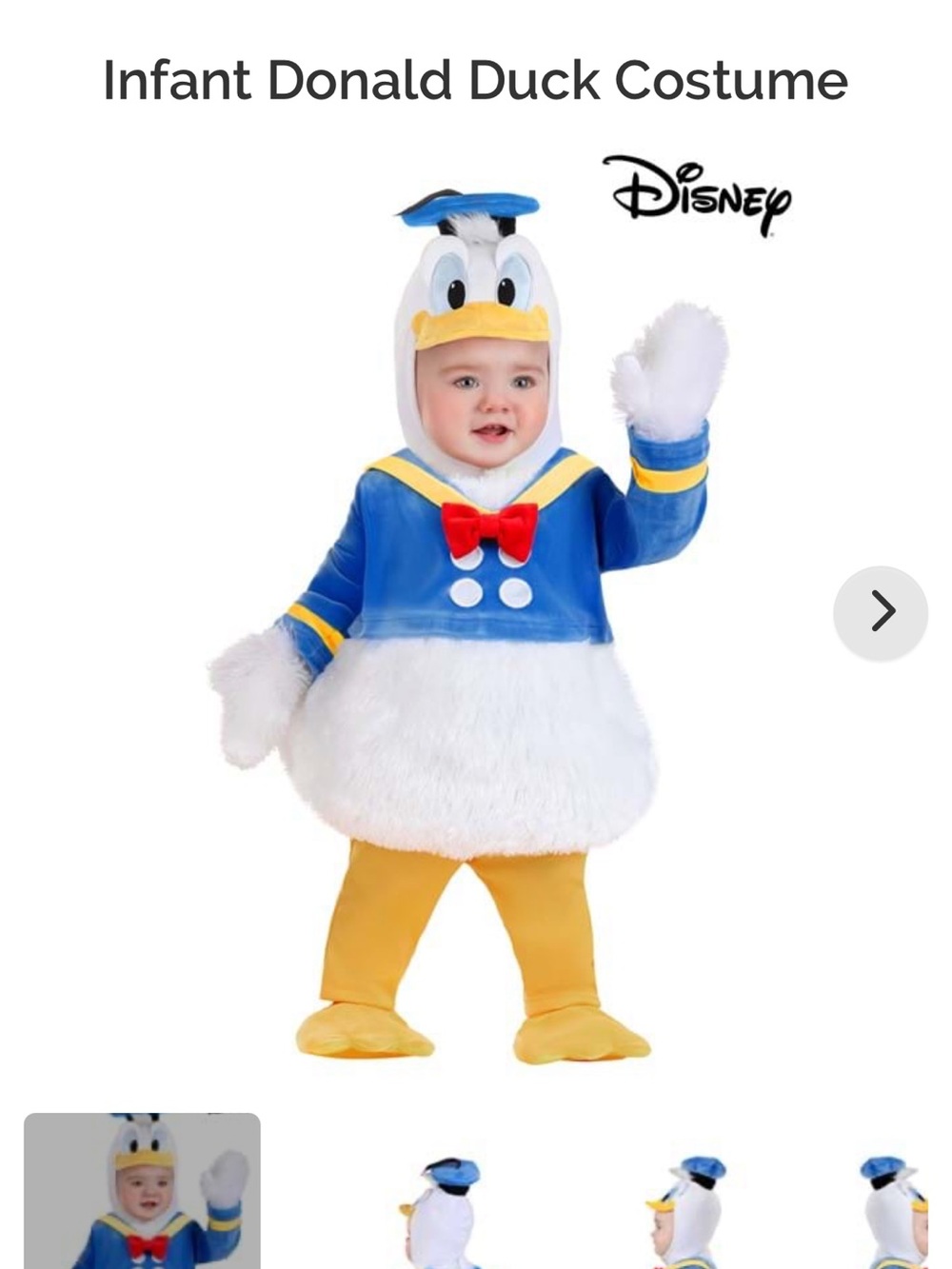 Baby Donald Duck Costume